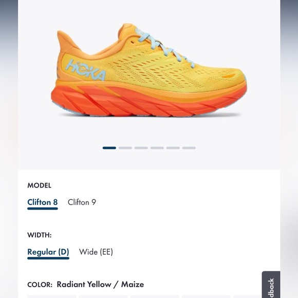 NWT Hoka Clifton 8 Yellow Hoka One One Men’s Running shoes — brand NEW - Picture 2 of 16